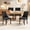 Black, variant on MIKIBAMA Upholstered Accent Chair for Dining Room with Curved Solid Wood Legs,Set of 4 (Beige)