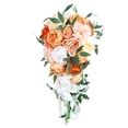 thumbnail image 2 of Ramo de novia para boda, ramo de lanzamiento, arreglos florales para dama de honor, decoraciones de flores artificiales para aniversario, 2 of 9