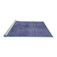 thumbnail image 2 of Ahgly Company Machine Washable Indoor Square Abstract Blue Modern Area Rugs, 8' Square, 2 of 4