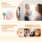 Dreamegg White Noise Sound Machine Portable for Baby Adult Sleep 21 Soothing Sound Therapy for Home Travel, Pink