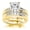 yellow-gold, variant on Platinum 1.5 Carat LAB GROWN IGI CERTIFIED DIAMOND Classic Channel Set Princess Cut Princess Cut Diamond Engagement Ring and Wedding Band Set (H-I Color VS1-VS2 Clarity 0.75 Ct Center)