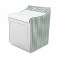 thumbnail image 2 of Modern Washer Cover, Vertical Thin and Bold Stipes Optical Pattern Retro Style Abstract Print, Suitable for Dryer and Washing Machine, 29" x 28" x 40", Pale Sage Green White, by Ambesonne, 2 of 3