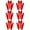 Red, variant on Men's Adjustable Solid Suspenders - 6-Pack - Red