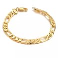 thumbnail image 3 of QQTDFG Fashion Classic Men Women 8MM Chain 18K Gold Plated Bracelet Wedding Jewelry Hot-#4, 3 of 3