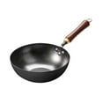 thumbnail image 3 of Tnarru Nonstick Wok Chinese Wok Boiling Wood Handle Cookware Frying Wok Pan Stir Fry Pan for Gas Stove Restaurant Home Hotel Camping with Lid, 3 of 8