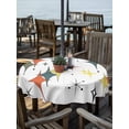 thumbnail image 2 of Outdoor Tablecloth with Umbrella Hole Zipper Colorful Diamond Round Tablecloth 54" Waterproof Outside Table Cloth Modern Geometric Middle Century White Patio Table Cover Tablecloths for Picnic Party, 2 of 8
