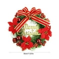 thumbnail image 3 of EWASWON Christmas 12 Inch Red Artificial Christmas Wreath, Plastic Holiday Decor for Front Door & Indoor Wall Hanging, Festive Xmas Wreath, 3 of 6