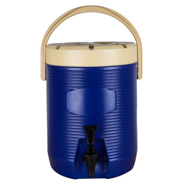Dispensador de bebidas aislado de 3,43 gal, dispensador de hielo y bebidas calientes con interior de acero inoxidable 304