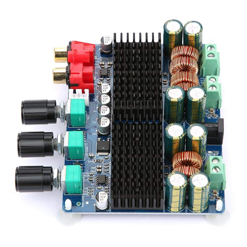 50W*2+100W Subwoofer 2.1 Channel Digital Audio Power Amplifier Board 12-26VDC Power Amplifier Module for Speaker of 4-8 Ohms