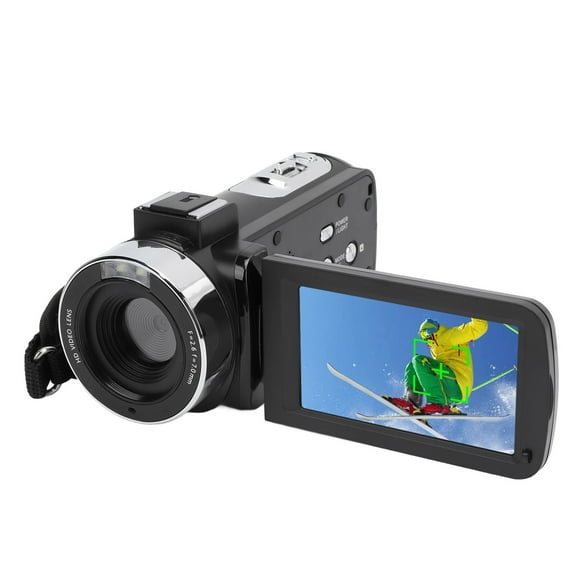 Cámara de video, 30mp 3 Pulgadas de Pantalla de Rotación Tft CámaRa de Video Digital 18x Zoom Relleno de 1500 mAh para viajar