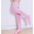 thumbnail image 1 of ITFABS Femmes Automne Rayé Coton Bas Chaud Cuisse Chaussettes de Style Lycée, 1 of 1