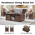 thumbnail image 2 of IFGET Farmhouse Nightstand Set of 2 with Barn Door, 2 of 6