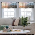 thumbnail image 4 of LALILO Kitchen Curtain Valance Road And Mountains With Foggy Rod Pocket Window Curtain 52"x 18" Set of 2, 4 of 5