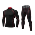 thumbnail image 1 of YUSHOW Mens Thermal Underwear Set Stand Collar Tops and Wicking Long Johns Winter Warm Base Layer for Skiing, 1 of 7