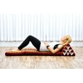 thumbnail image 3 of Leewadee - Comfortable Japanese Floor Mattress - Thai Floor Bed With Triangle Cushion - Futon Mattress - Thai Massage Mat,  Brown, Kapok Filling, 3 of 8