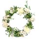 thumbnail image 2 of Naiovety Guirnalda de flores artificiales para puerta TureClos, decoración de simulación, de flores para fiesta de boda, adorno para el guirnaldas blanco 30cm, 2 of 6