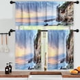 thumbnail image 3 of LALILO Kitchen Curtains and Valances Set of 3 36" Sunset Window Treatment Tiers for Window Decor, 3 of 5