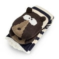 thumbnail image 3 of BambooMN Women's Thick Fleece-lined Knitted Non-skid Crew Sock, Brown Bear - Size(4-10) - 1 Pair, 3 of 5