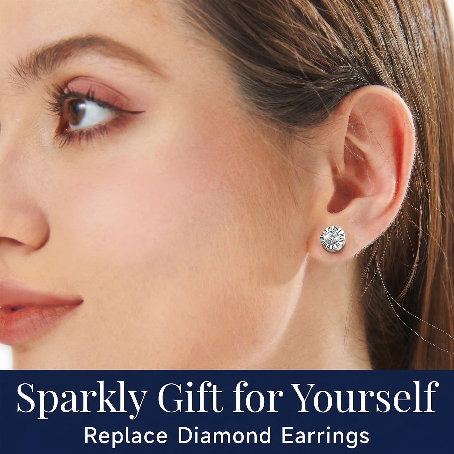 MomentWish 1 Carat Moissanite Stud Earrings For Women 925 Sterling Silver for Birthday Anniversary Graduation Gifts