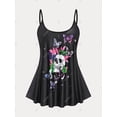 thumbnail image 2 of Tankini de Talla Extra con Estampado de Mariposa Rosegal  Camisetas tallas grandes, 2 of 5