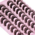 thumbnail image 2 of Mink Lashes Fluffy False Eyelashes Natural Look 14-17mm Cat Eye Lashes Pack, 5D Wispy Curly Fake Lashes  - 21 Pairs 3 Styles, 2 of 16