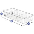 thumbnail image 2 of WholesHome Fridge Organizer Plastic Bin Set: Roll Out Clear Design with Dividers & Handles for Kitchen Organization - Refrigerator & Pantry Storage (Medium, 2-Pack), 2 of 9