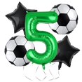 thumbnail image 1 of Set de globos de fútbol para fiesta de 5.º cumpleaños, 32", 1 of 7