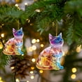 thumbnail image 6 of FastXmas Christmas Acrylic Cat Hanging Decorations,3.15 Inch Cute Cat Cow and Dog Shape Acrylic Hanging Ornaments for Christmas Tree, Party, Birthday, Xmas Tree Decor or Gift for Friends, 6 of 6