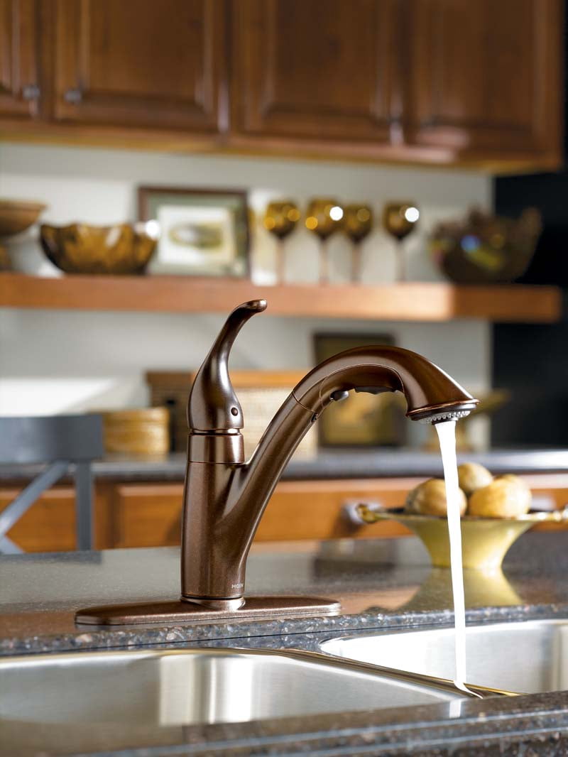 Moen Camerist Kitchen Faucet With Pullout Spout - Oil Rubbed Bronze Finish