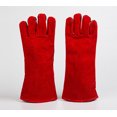 thumbnail image 2 of Guantes de jardinería TUNC cuero a prueba de espinas rojo 33 cm, 2 of 5