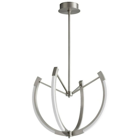 28 inch 54W 4 Led Chandelier-Satin Nickel Finish Bailey Street Home 766-Bel-4236190
