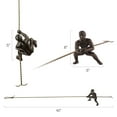 thumbnail image 7 of Kira Home Titan 6" Climbing Man Metal Wall Sculpture + Hand-Painted Charcoal Gold Finish, 7 of 7