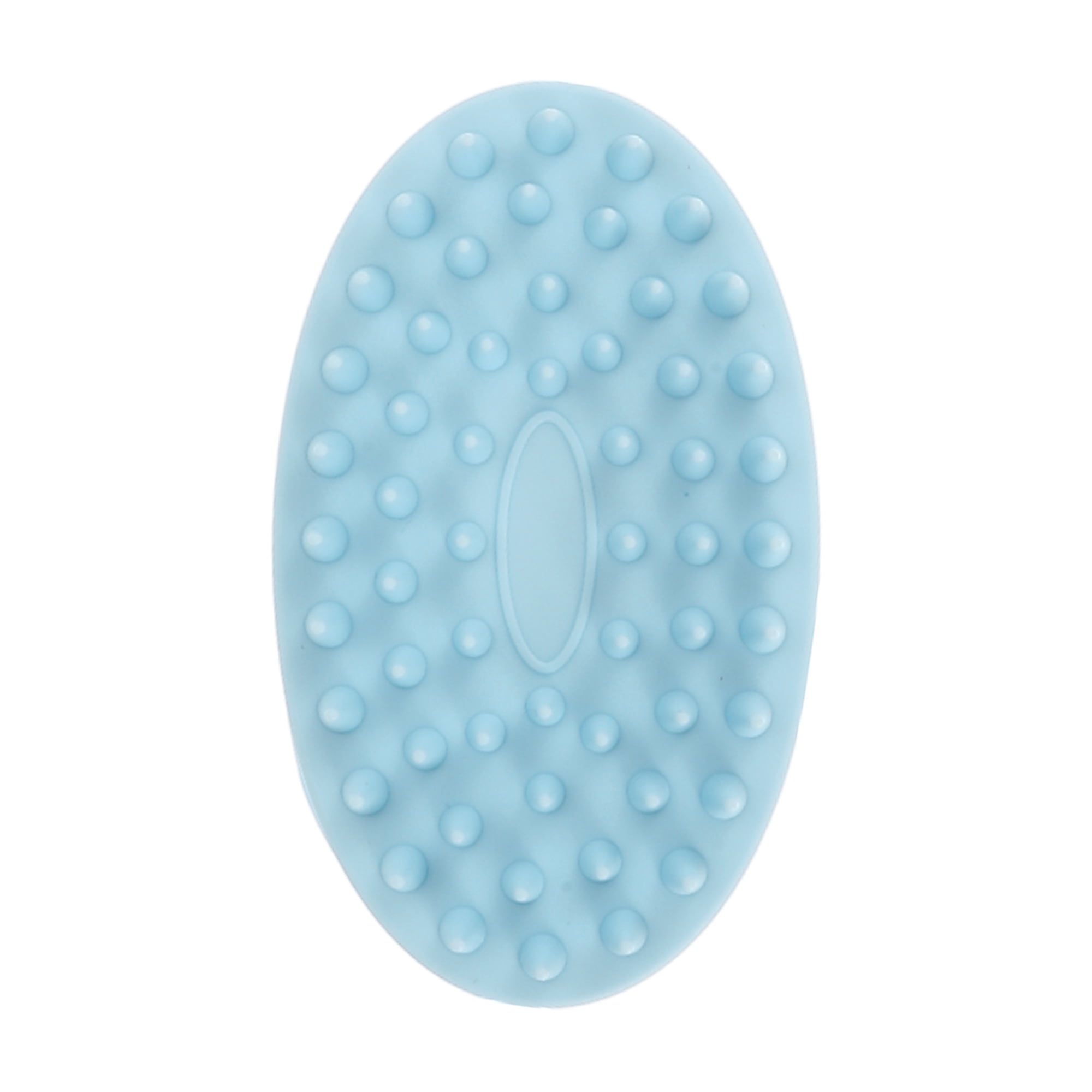 Unique Bargains Bath Brush Oval Back Scrubber Blue