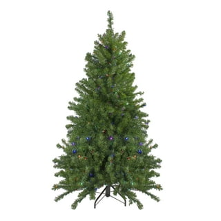 Northlight 2' Pre-lit White Iridescent Pine Artificial Christmas Tree -  Purple Lights