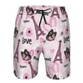 thumbnail image 4 of Naloa Eiffel Tower and Butterflies Men's Beach Shorts, Surfing shorts, Swim trunks, Quick Dry Swim Trunks for Surfing Beach Fun - XX-Large, 4 of 9