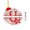 U, variant on Doghiosgha Letter Acrylic Christmas Ornament, Red Letter & Snowflake Patterns Hanging Pendant for Xmas Tree, Wreath & Holiday Decor, 3.1", C