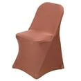 thumbnail image 6 of Efavormart Stretchy Spandex Fitted Folding Chair Cover Dinning Event Slipcover For Wedding Party Banquet Catering - Terracotta, 6 of 10