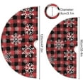 thumbnail image 3 of Coolnut Buffalo Plaid Christmas Tree Skirt Home Decoration Large Round Christmas Tree Skirt for Holiday Party Home Christmas Day Ornaments,35.4", 3 of 6