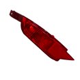thumbnail image 5 of Kenally Repuesto para MK7 2008-2016 Reflector de parachoques trasero lámpara lateral izquierda coches luces antiniebla de respaldo Herramientas de reparación de automóviles Kenally VI0726-00B, 5 of 5