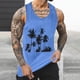 thumbnail image 3 of Camisetas de Tanque de los Hombres Tanque de los Hombres Incolor Gradiente de Impresión Cuello Redondo Correa Delgada Fuga Atrás Regular Casual Deportes Blusas de Tanque, 3 of 5