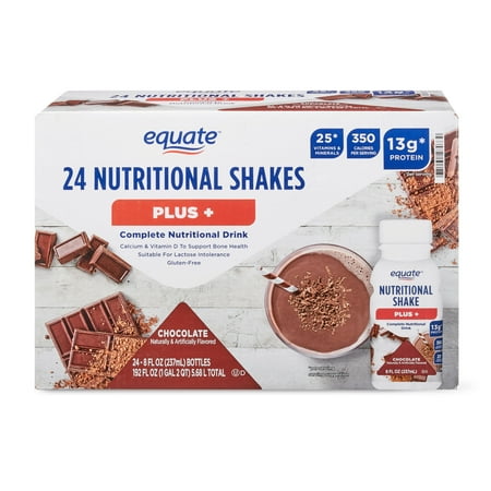 Equate Plus Meal Replacement Nutritional Drink Chocolate 8 Fl Oz