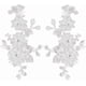 thumbnail image 1 of 2 piezas de 2 estilos de apliques de bordado floral 3D con espejo blanco, apliques de encaje con lentejuelas, parches vintage florales con cuentas de diamantes de imitación para coser, 1 of 9