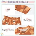 thumbnail image 4 of Orange Owl Branch Cotton Pajamas 2 Piece Set Sleepwear Soft and Comfortable Homewear Nightwear, 4 of 7