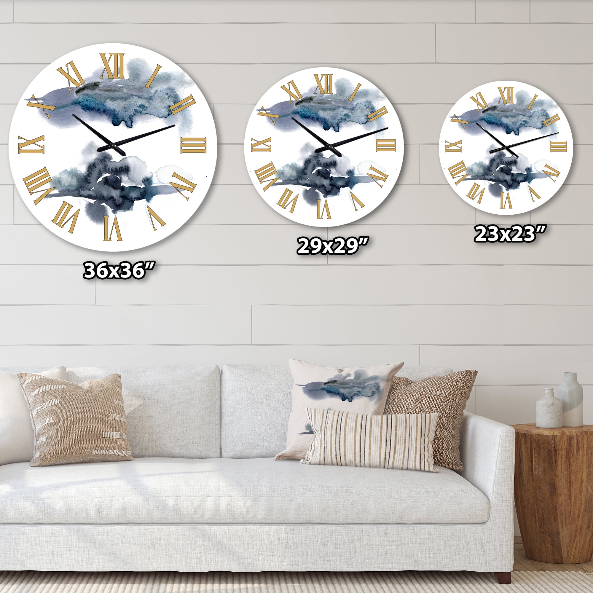 Designart 1 in Modern,Contemporary Wall Clock