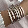 thumbnail image 2 of Gold Bangle Bracelets For Women, 14k Gold Plated Multi Layer, 2 of 5