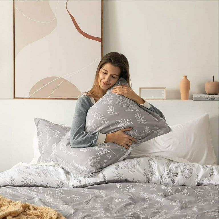 Bedsure Queen Comforter Set Grey - Warm Bedding Comforter Sets