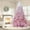 4.5FT, variant on Artificial Christmas Tree with Warm White LED Lights, 4.5Ft/6Ft/7.5Ft/9Ft/12Ft Pink Gradient Snow Frosted Xmas Tree for Holiday Decoration with 750 Realistic Branch Tips & Metal Stand