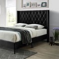 thumbnail image 3 of Better Home Products Amelia Velvet Tufted Queen Bed with Easy Assembly & Sturdy Construction, Black, 3 of 5