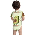 thumbnail image 3 of Yiaed Avocado1 Print Infant Climbing Short Sleeve Onesie One-Piece Baby Bodysuit Clothes 0-12 Months -9M, 3 of 6