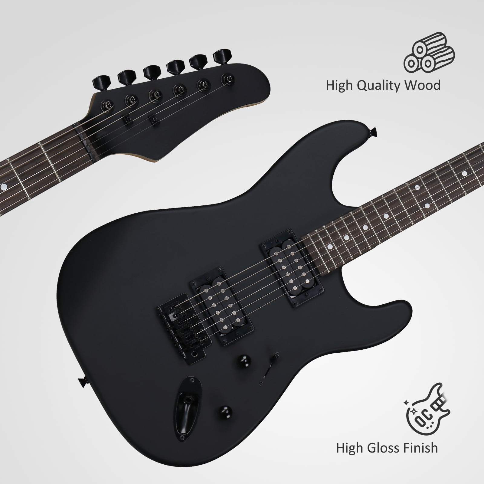 Ktaxon KST 39in Electric Guitar Beginner Kit w/ 20W Amp, H-H